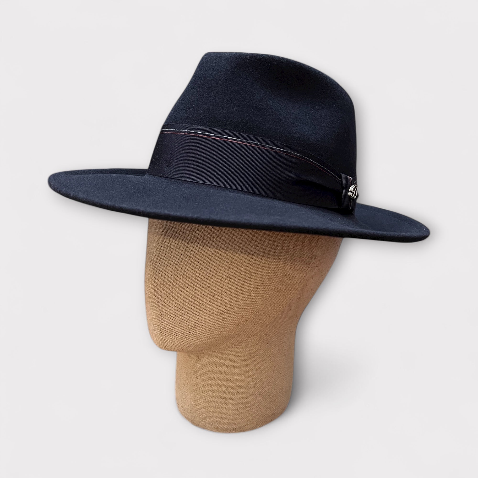 Cappello Fedora In Feltro Di Lana Merinos Extra Fine Ala 7cm - Cappelleria Bacca