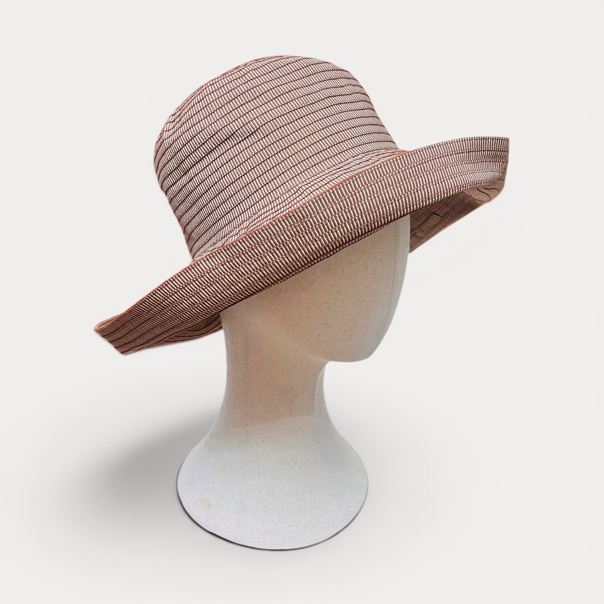 Cappello Donna Estivo In Cotone Ala Larga Pieghevole - Grevi