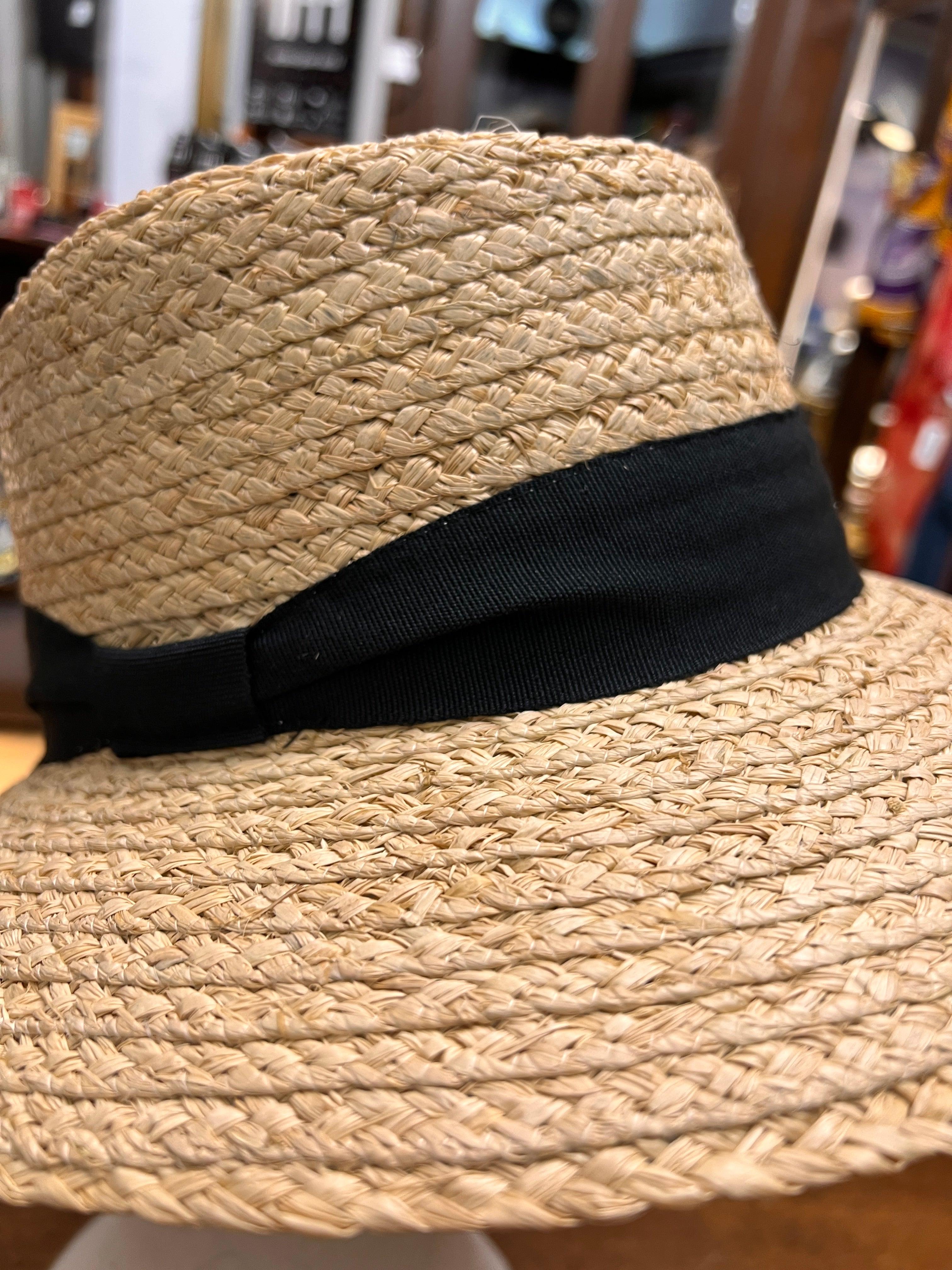 Cappello Donna In Paglia Con Fascia Nera - Cappelleria Bacca