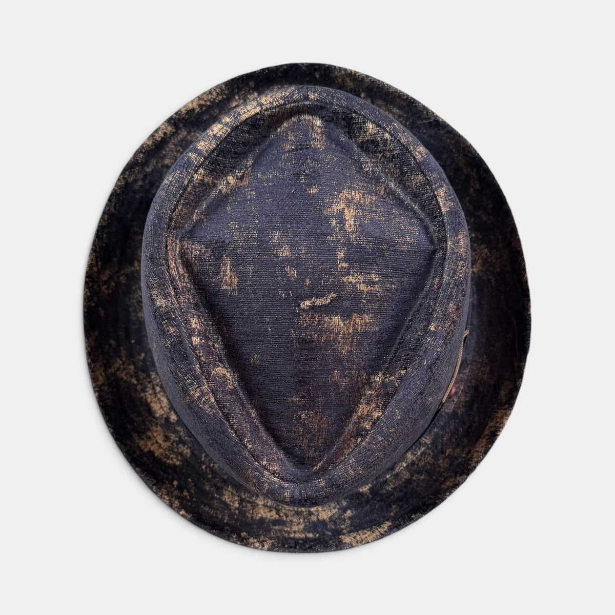 Cappello Pork Pie Diamante Blu e Oro - Alfonso D'Este - Cappelleria Bacca