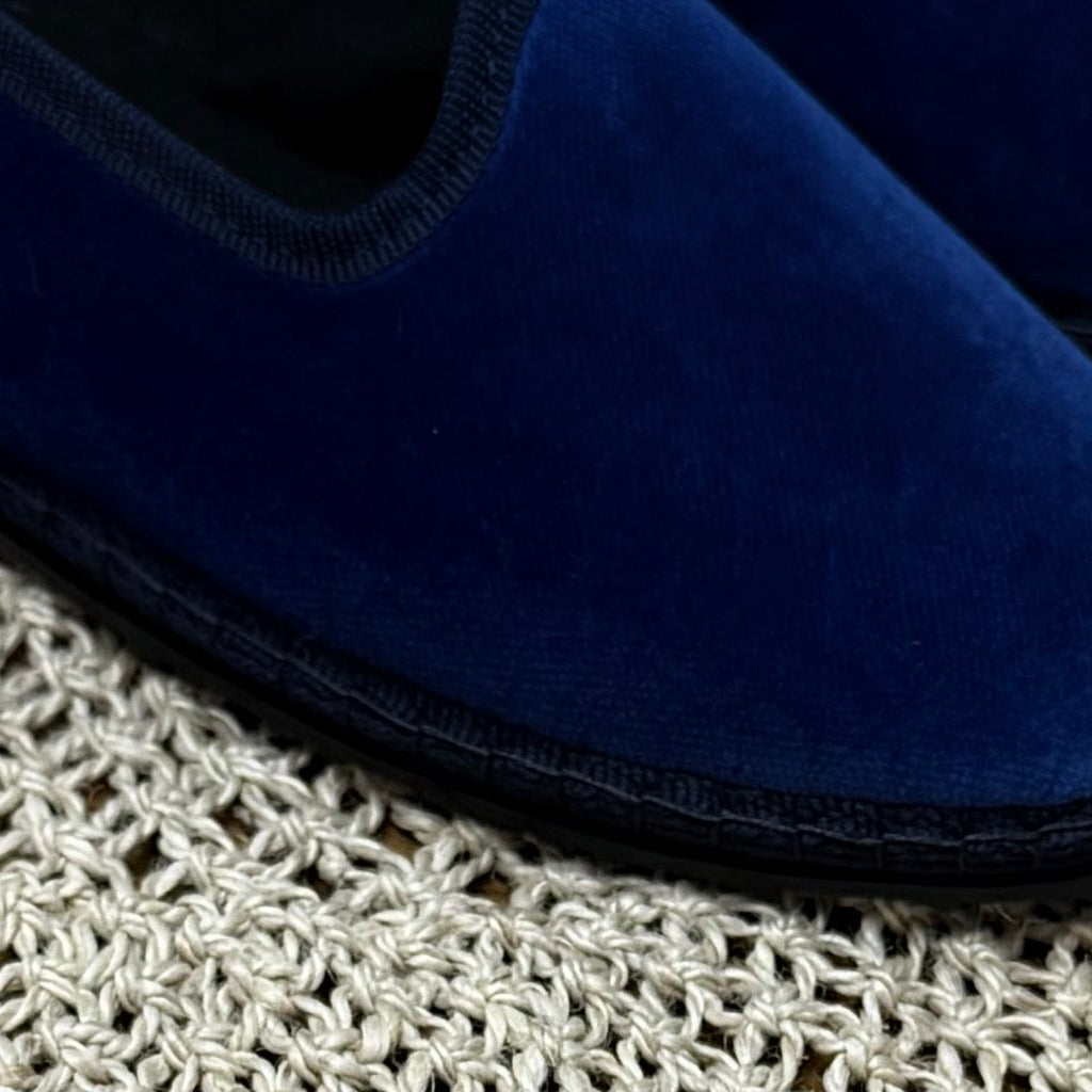 Friulane Originali In Velluto Blu Chiaro – Classiche, Eleganti, Fatte A Mano - Cappelleria Bacca
