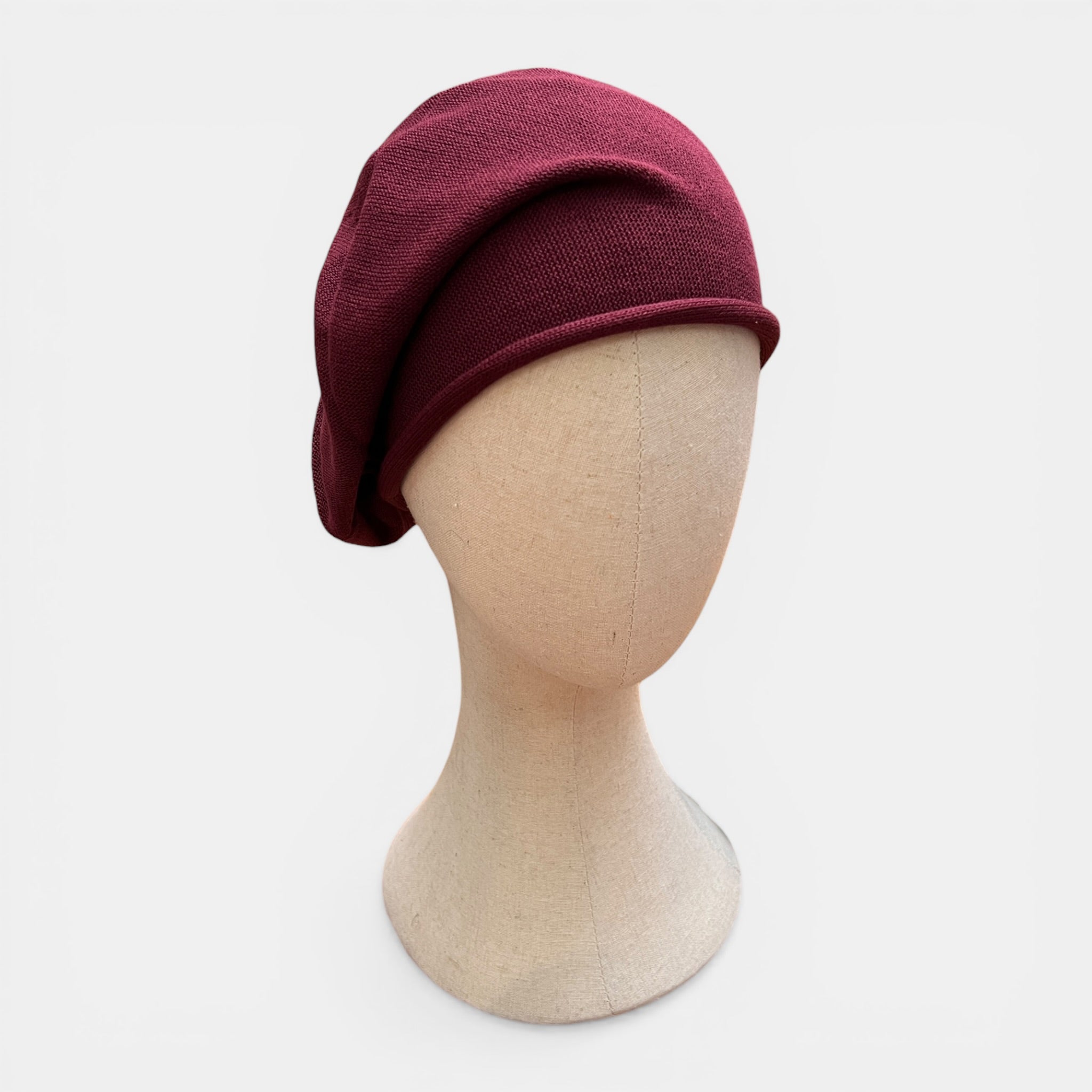 Basco Donna Roll Up Beret Kopka In Puro Cotone - Cappelleria Bacca