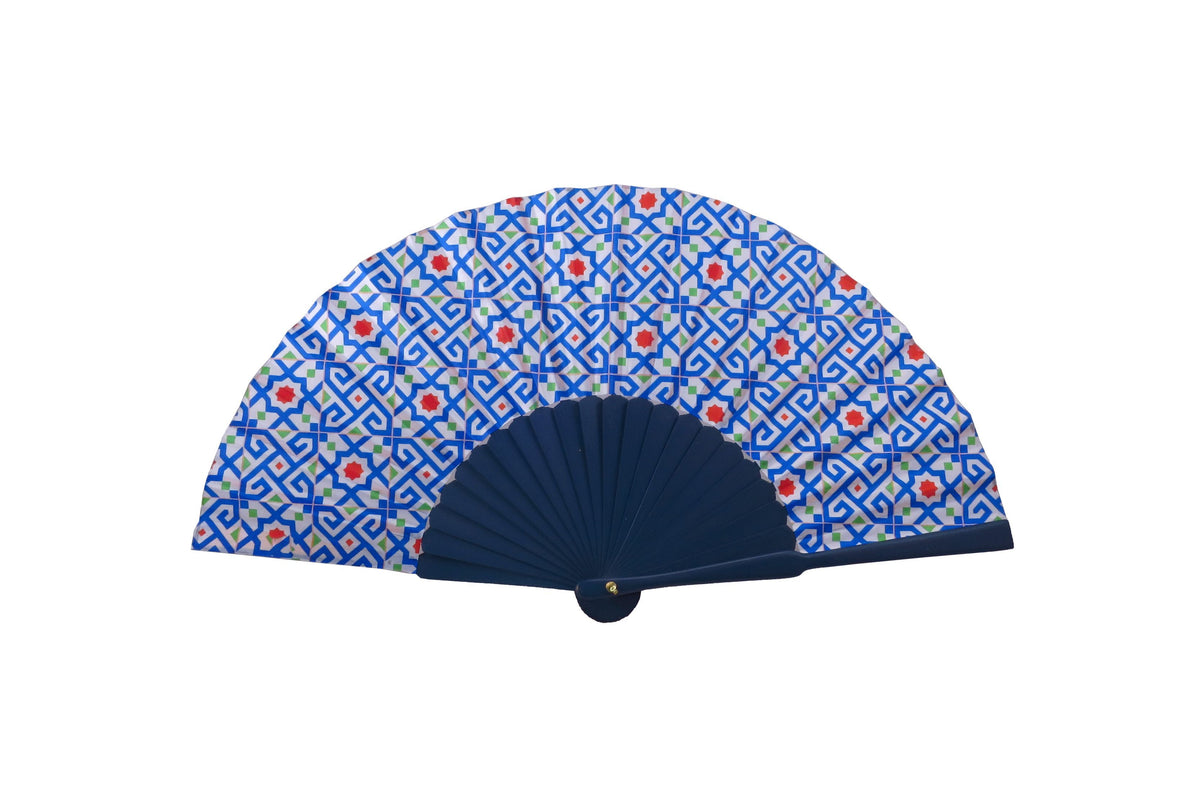 Ventaglio In Seta Fantasia e legno Con Fodero Diam. 42 cm - Cappelleria Bacca