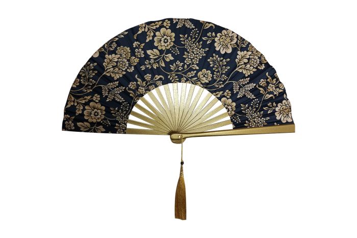 Ventaglio In Seta Fantasia e legno Con Fodero Diam. 42 cm - Cappelleria Bacca