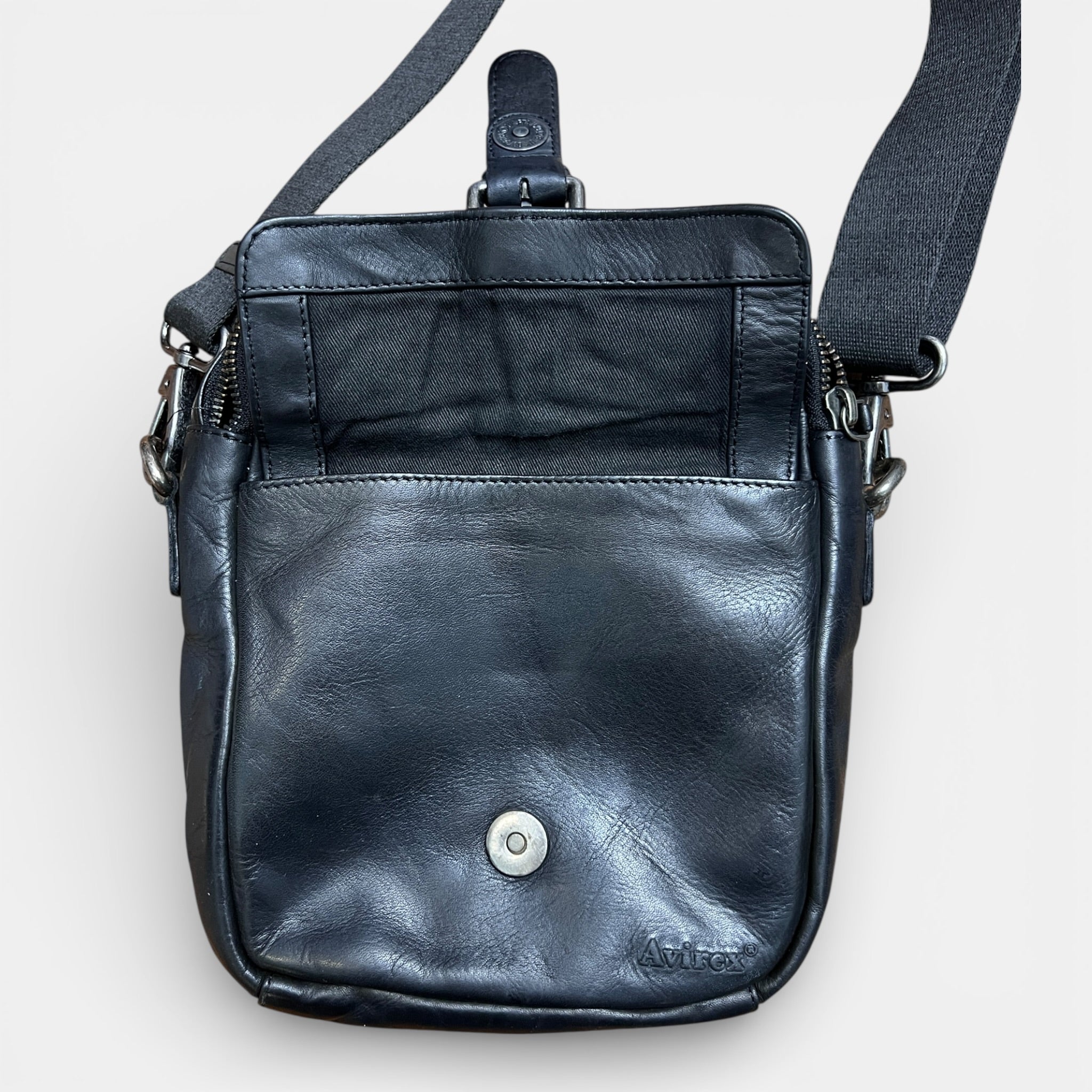 Borsa Uomo in Pelle Nera Avirex - Cappelleria Bacca