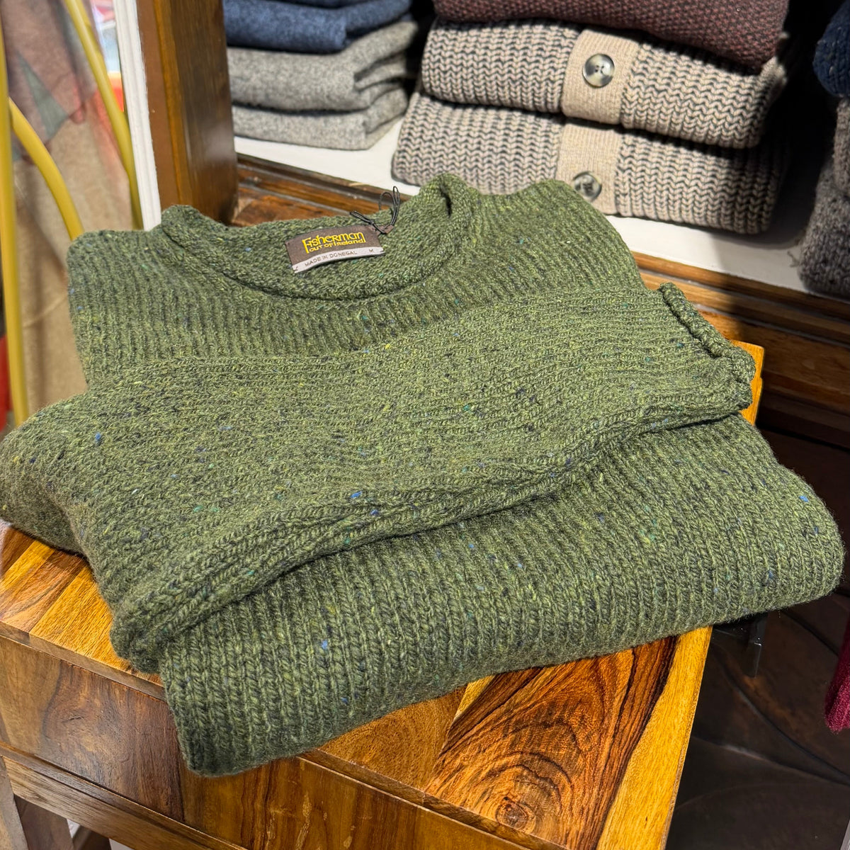 Maglione Uomo Girocollo In Pura Lana Merino - Donegal Melange