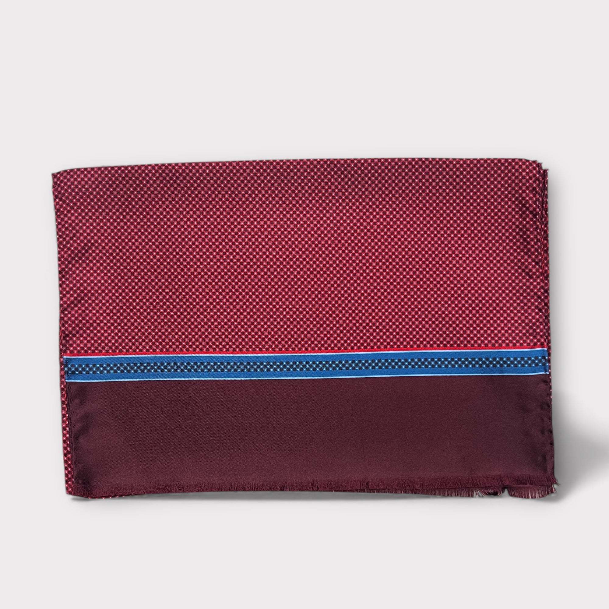 Sciarpa Uomo In Twill Di Pura Seta 33x180 Fantasia Pois - Cappelleria Bacca