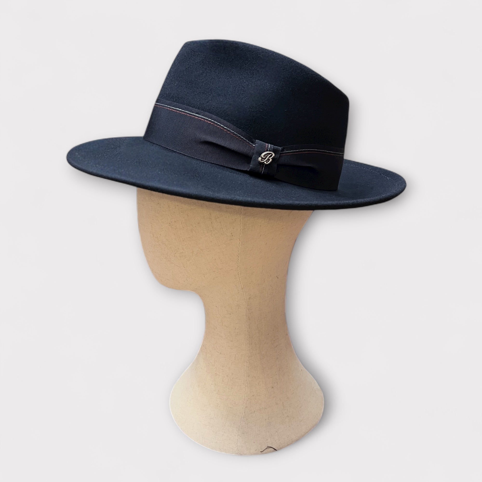 Cappello Fedora In Feltro Di Lana Merinos Extra Fine Ala 7cm - Cappelleria Bacca