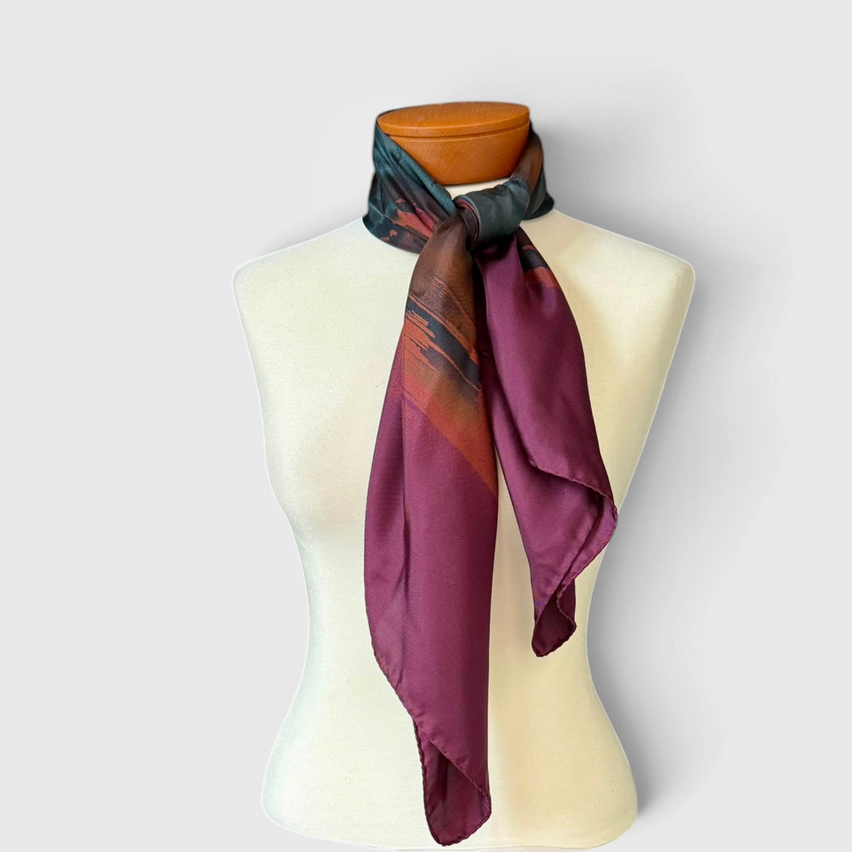 Foulard Quadrato In Chevron Di Pura Seta Di Gelso 90 x 90 cm - Cappelleria Bacca