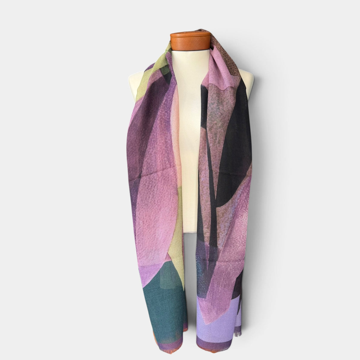 Sciarpa Morbida Invernale In Tessuto Di Pura Lana Motivo Tulipano 55x190 cm - Cappelleria Bacca