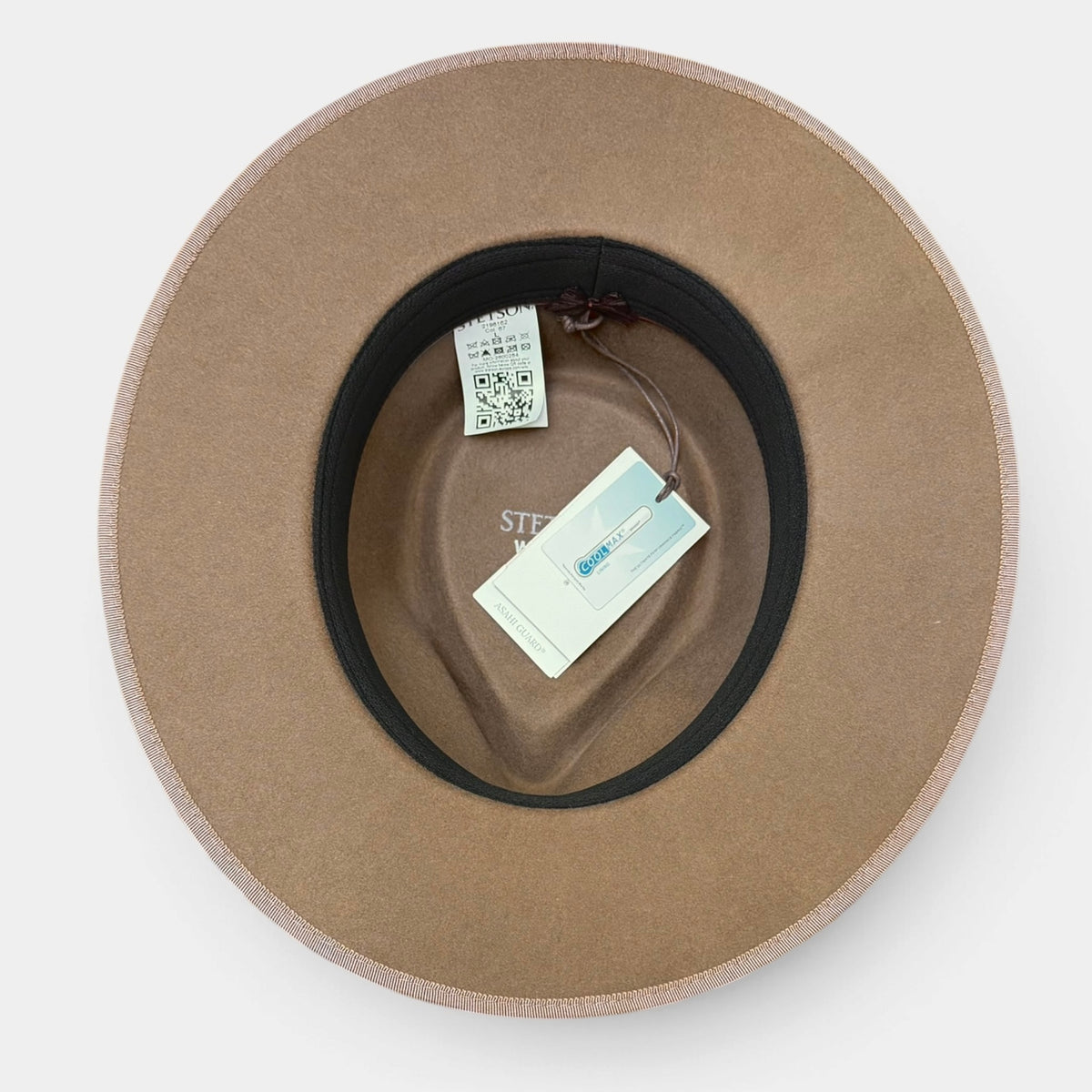Cappello Stetson Ala Dritta In Feltro Impermeabile Con Nastro In Pelle E Jeans Ricamato - Marrone Chiaro