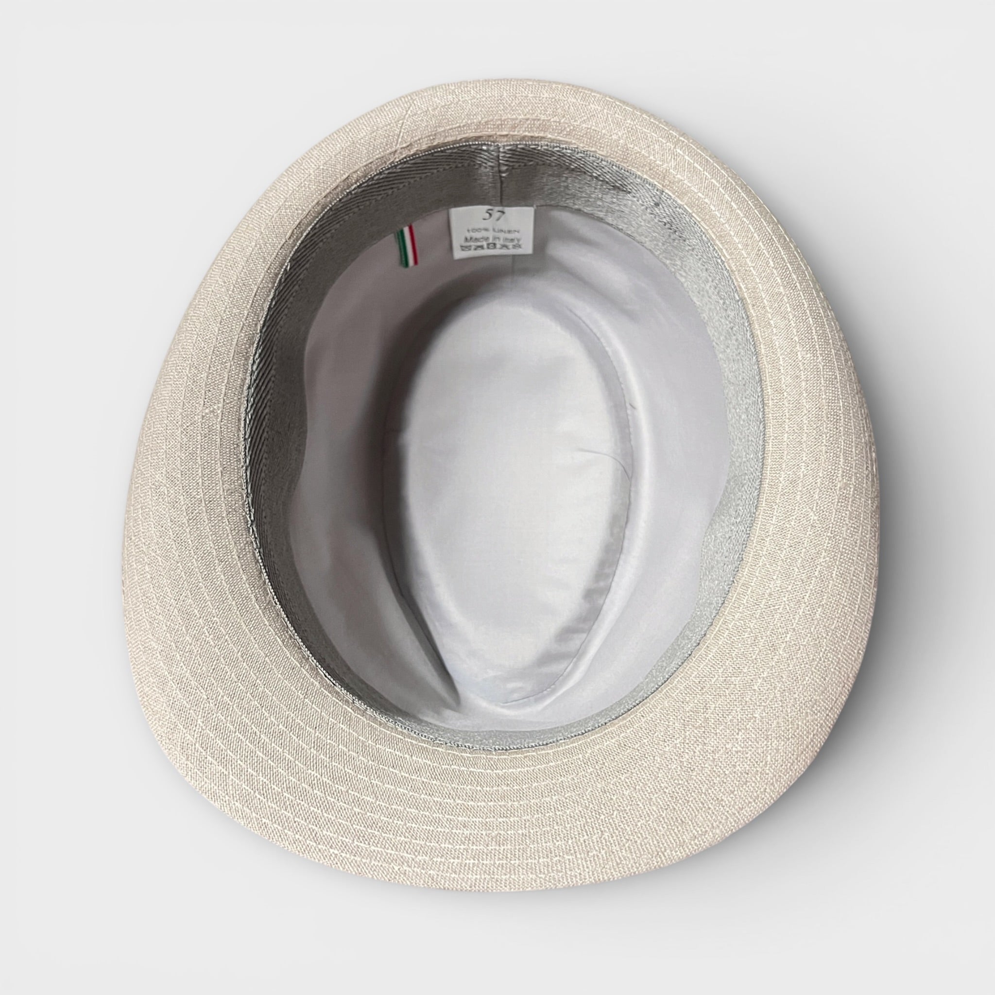 Cappello Trilby Uomo Estivo In Puro Lino