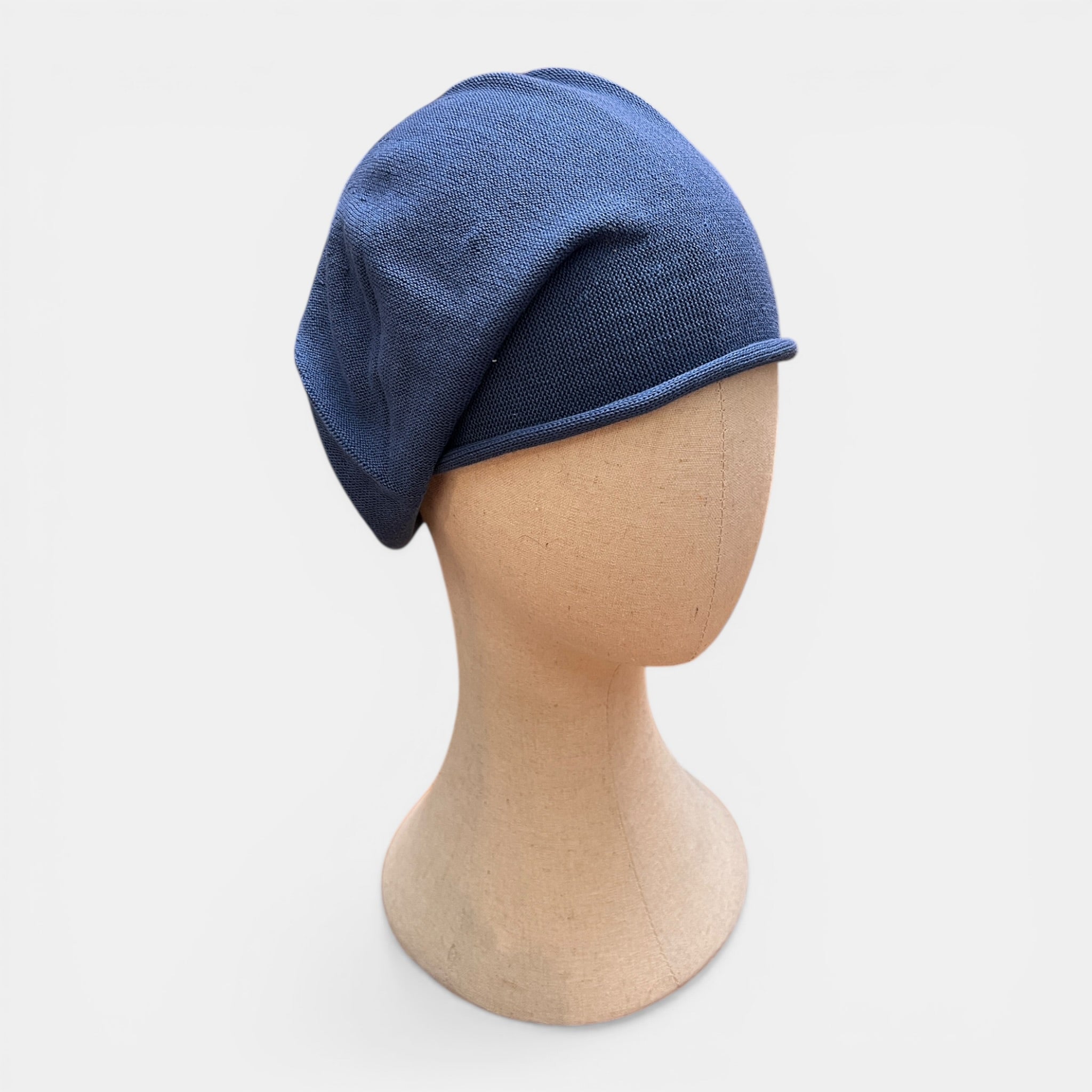 Basco Donna Roll Up Beret Kopka In Puro Cotone - Cappelleria Bacca
