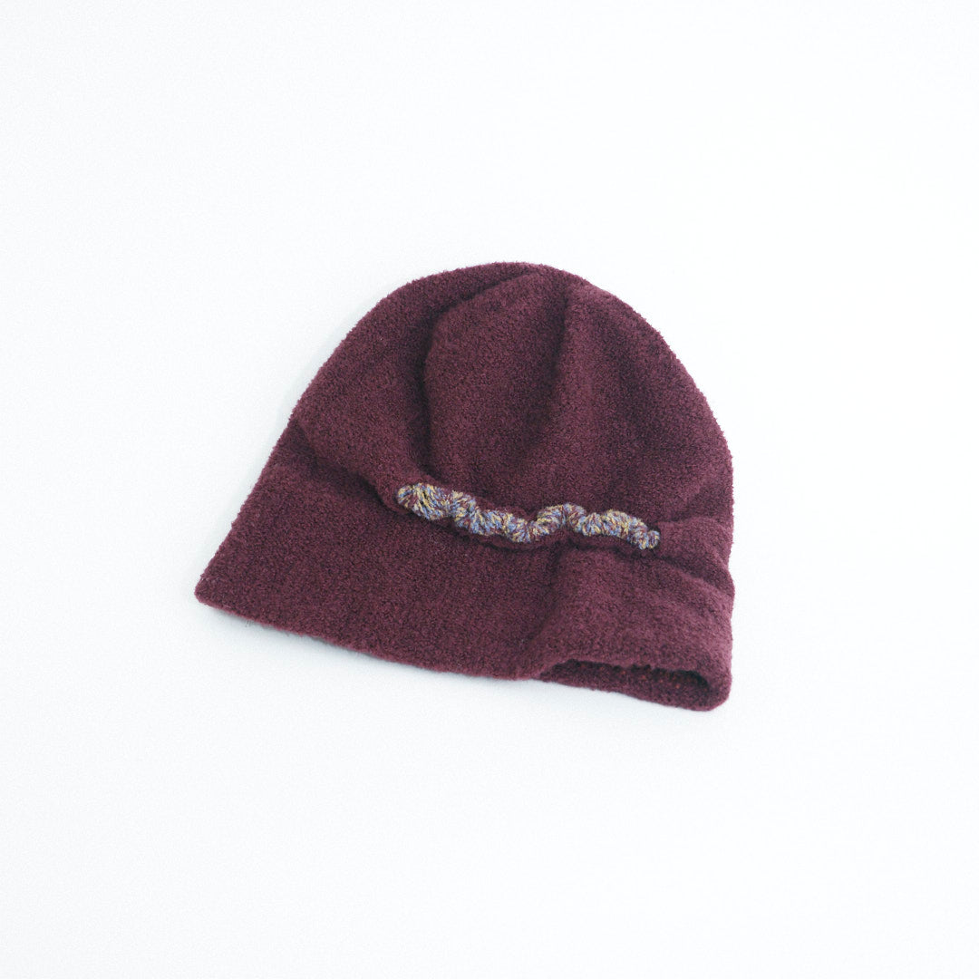 Berretto Beanie Double Face In Maglia Di Lana Con Dettaglio - Cappelleria Bacca