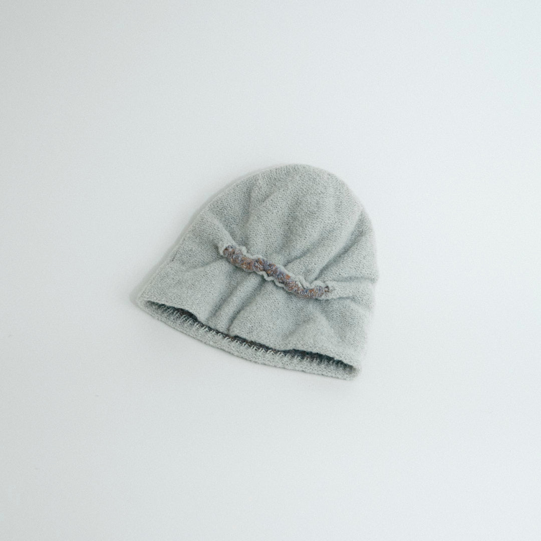 Berretto Beanie Double Face In Maglia Di Lana Con Dettaglio - Cappelleria Bacca