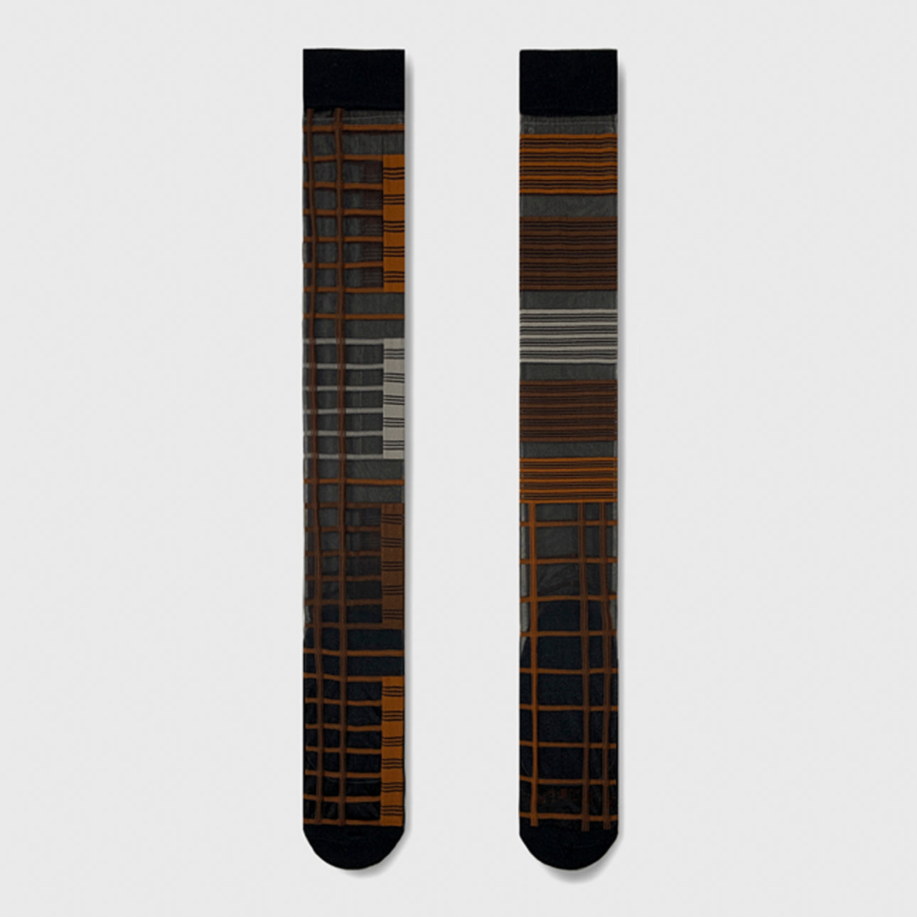 Calzini Lunghi Da Donna Spaiati Pumpkin Tartan