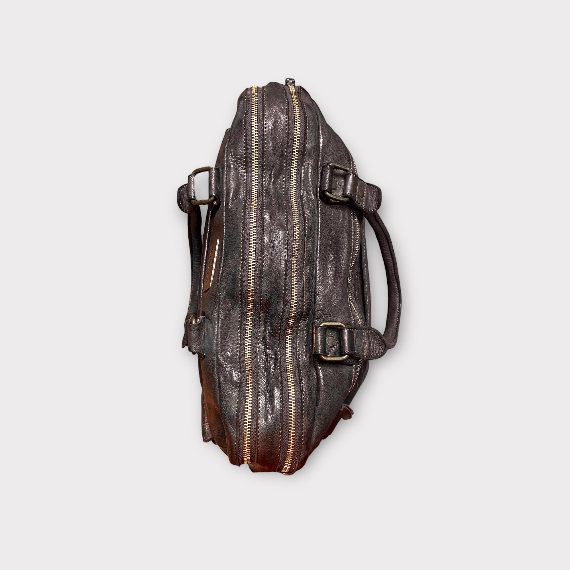 Borsa Porta Documenti In Pelle Lavata Effetto Vintage Avirex - Cappelleria Bacca