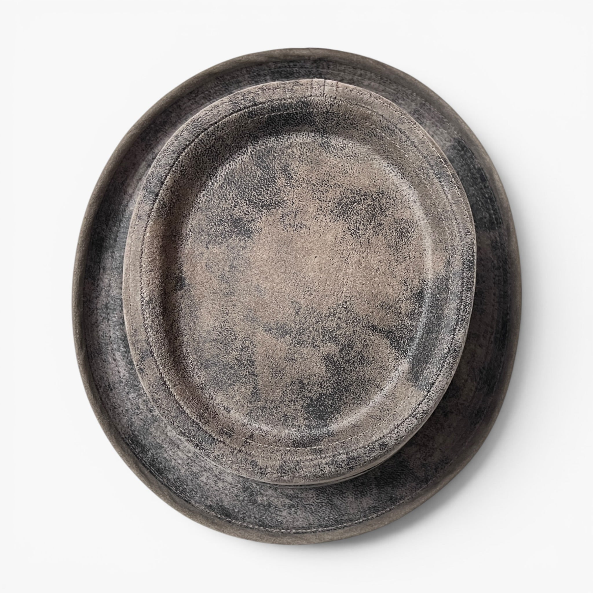 Cappello Pork Pie In Pelle Vintage - Cappelleria Bacca