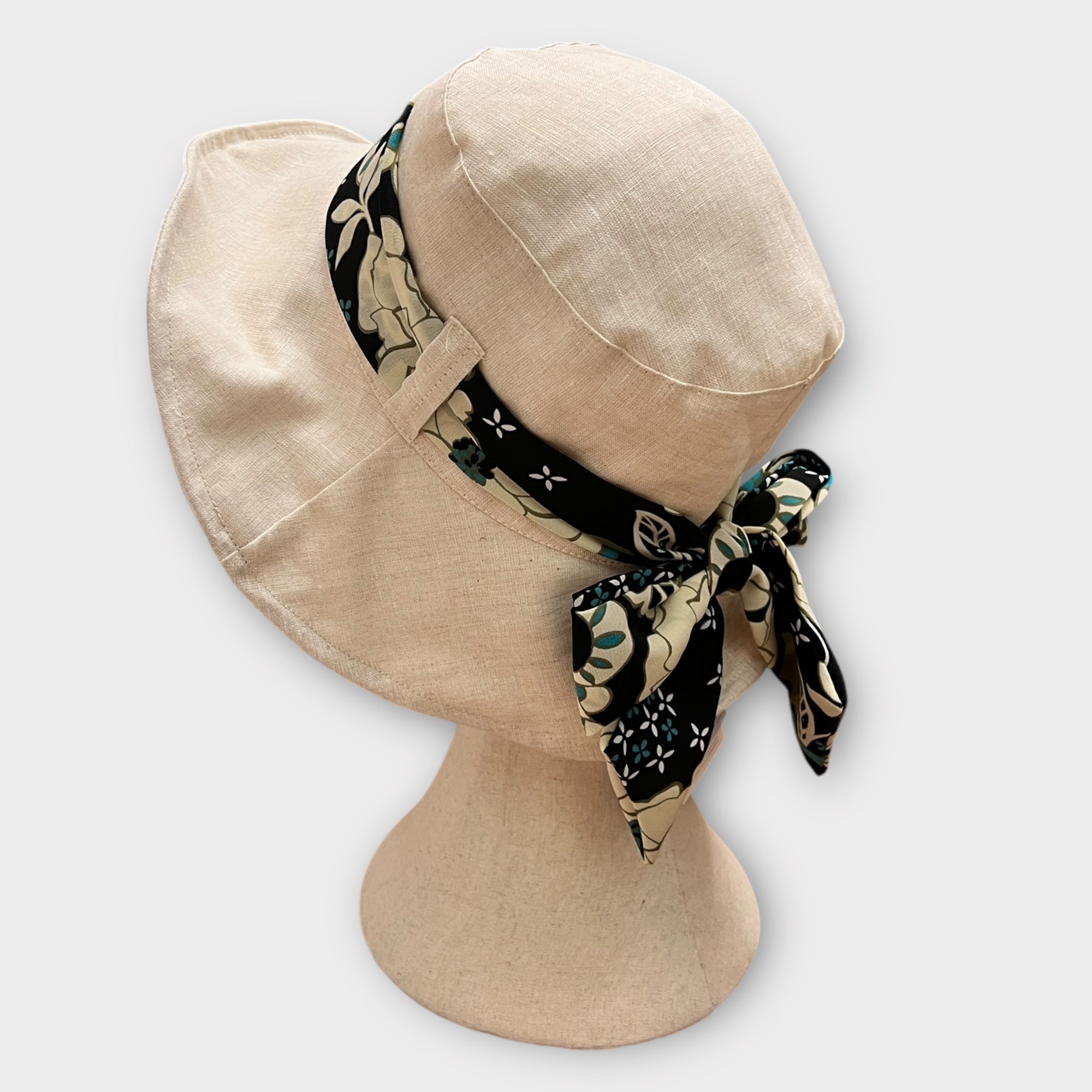 Cappello Donna Estivo in Lino Con Fascia Ala Media - Cappelleria Bacca