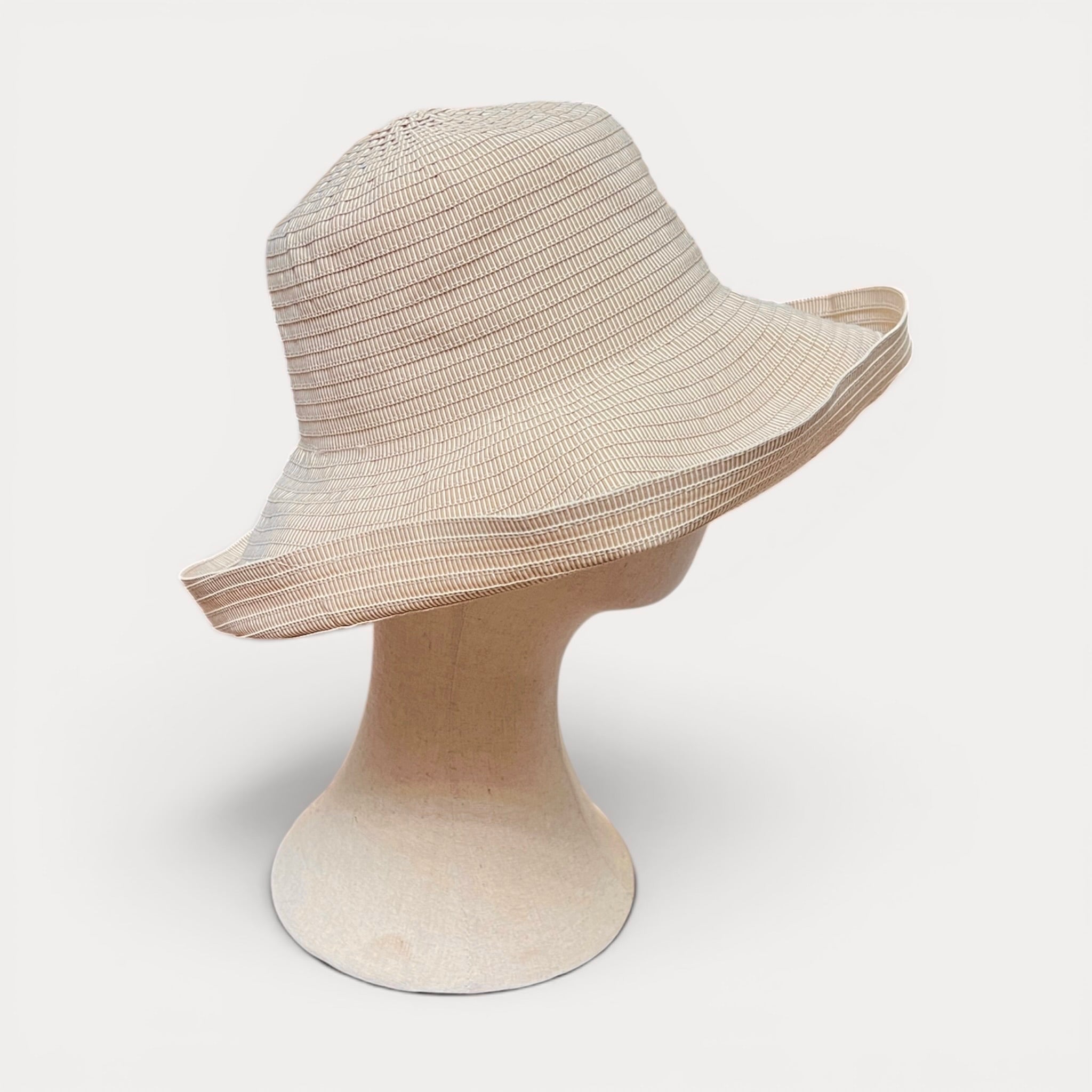 Cappello Donna Estivo In Cotone Ala Larga Pieghevole - Grevi