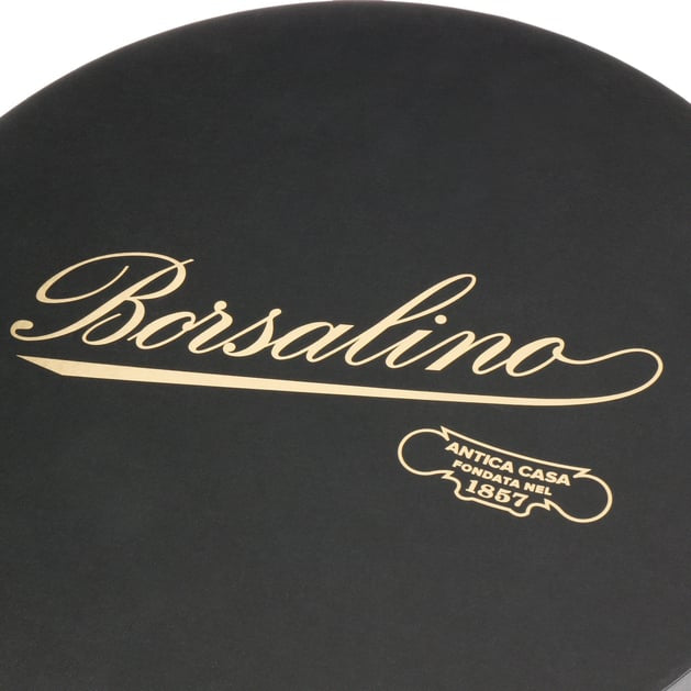 Cappelliera Borsalino diametro 40 cm x 18,5 cm Foderata In Velluto Rosso - Cappelleria Bacca