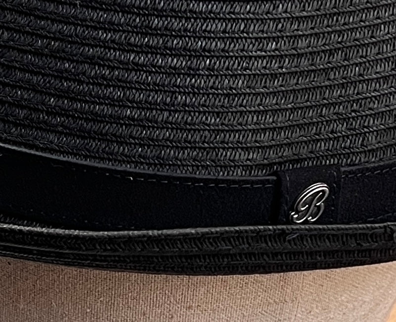 Cappello Estivo Diamante Pork Pie Nero - Cappelleria Bacca