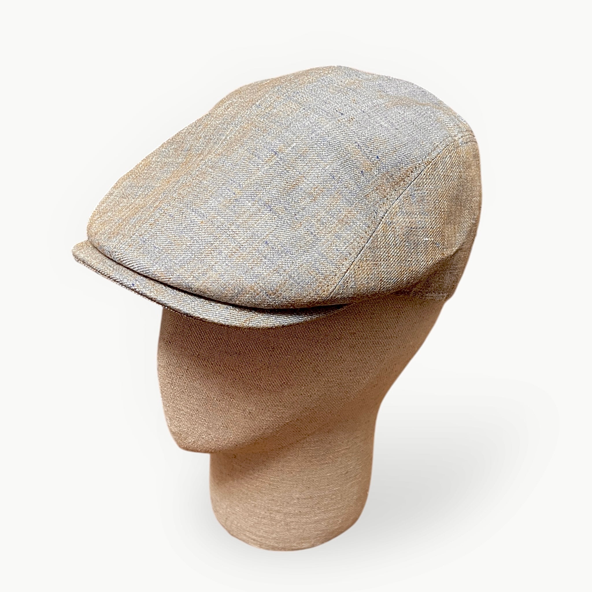 Coppola Uomo Estiva Beige Sabbia In Puro Lino Revertera - Cappelleria Bacca