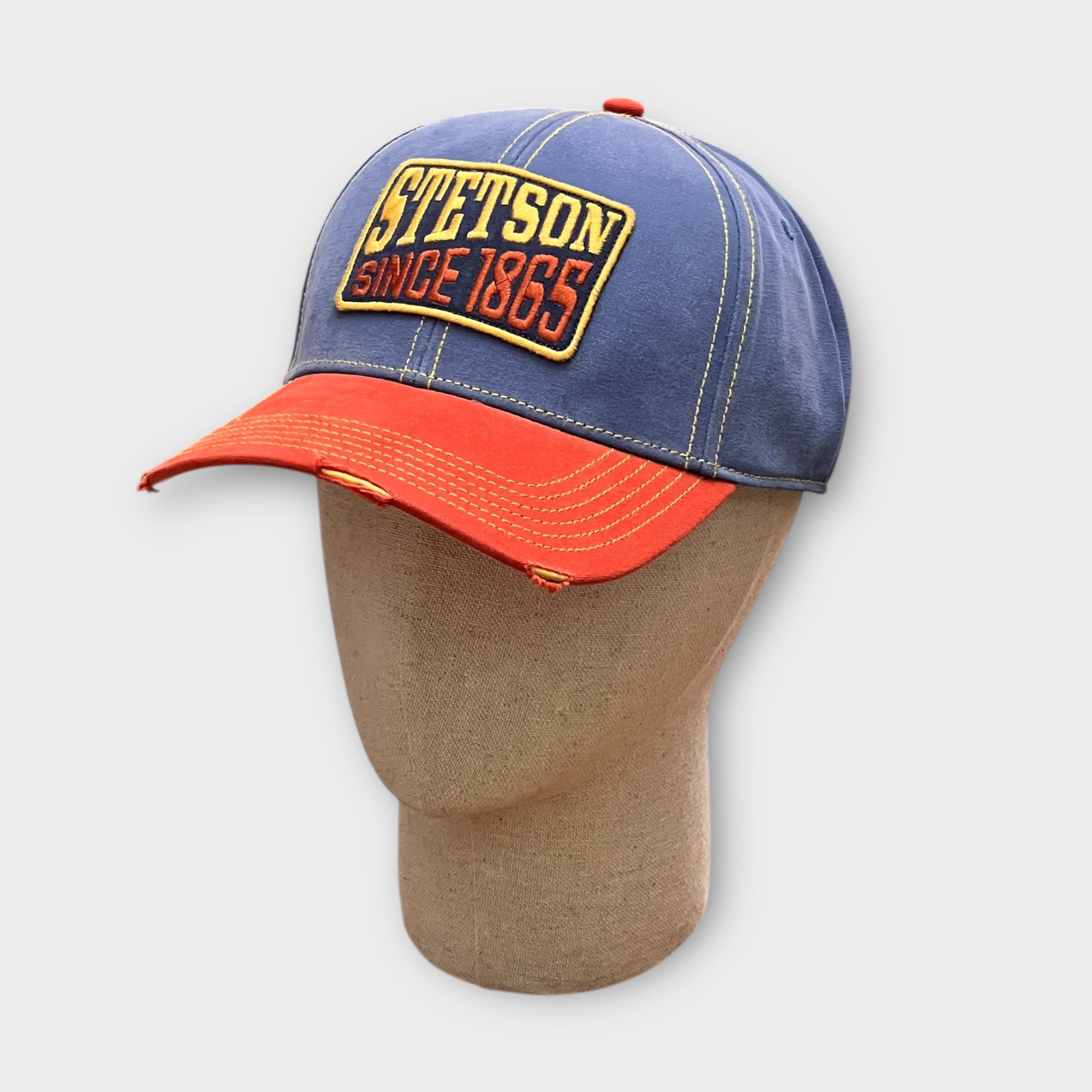 Baseball Stetson Vintage Distressed since 1865 Blu