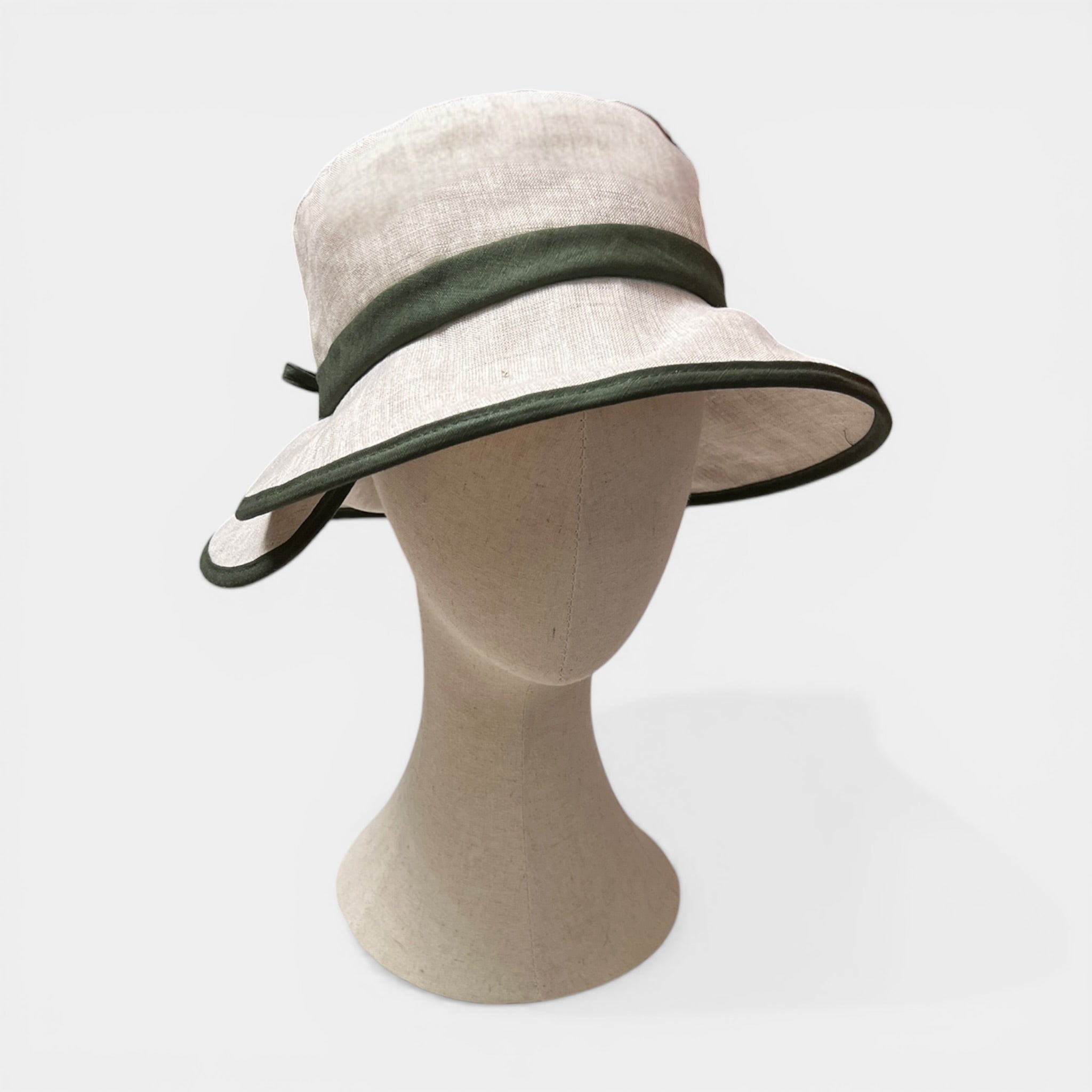 Cappello Estivo Da Donna In puro Lino Bordo Color - Cappelleria Bacca