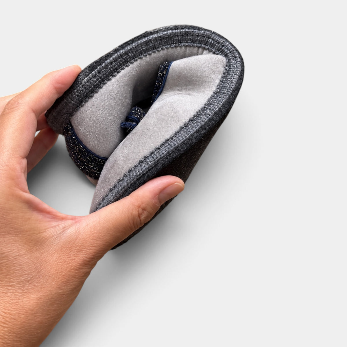 Pantofola Slipper Donna In Lana e Alcantara- Suola in Gomma - Cappelleria Bacca