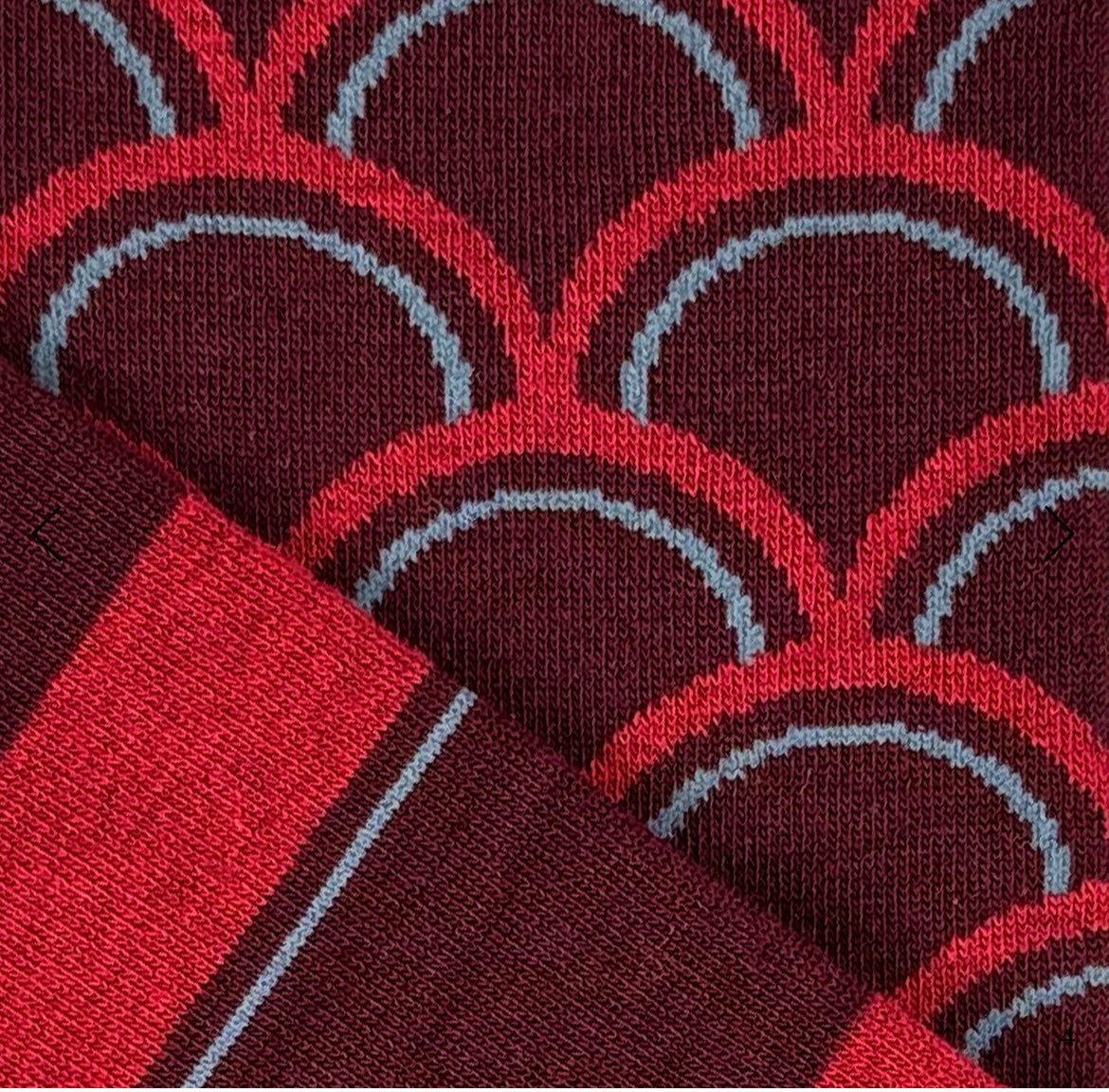 Calzini Spaiati Lunghi In Cotone Burgundy Crane - Cappelleria Bacca