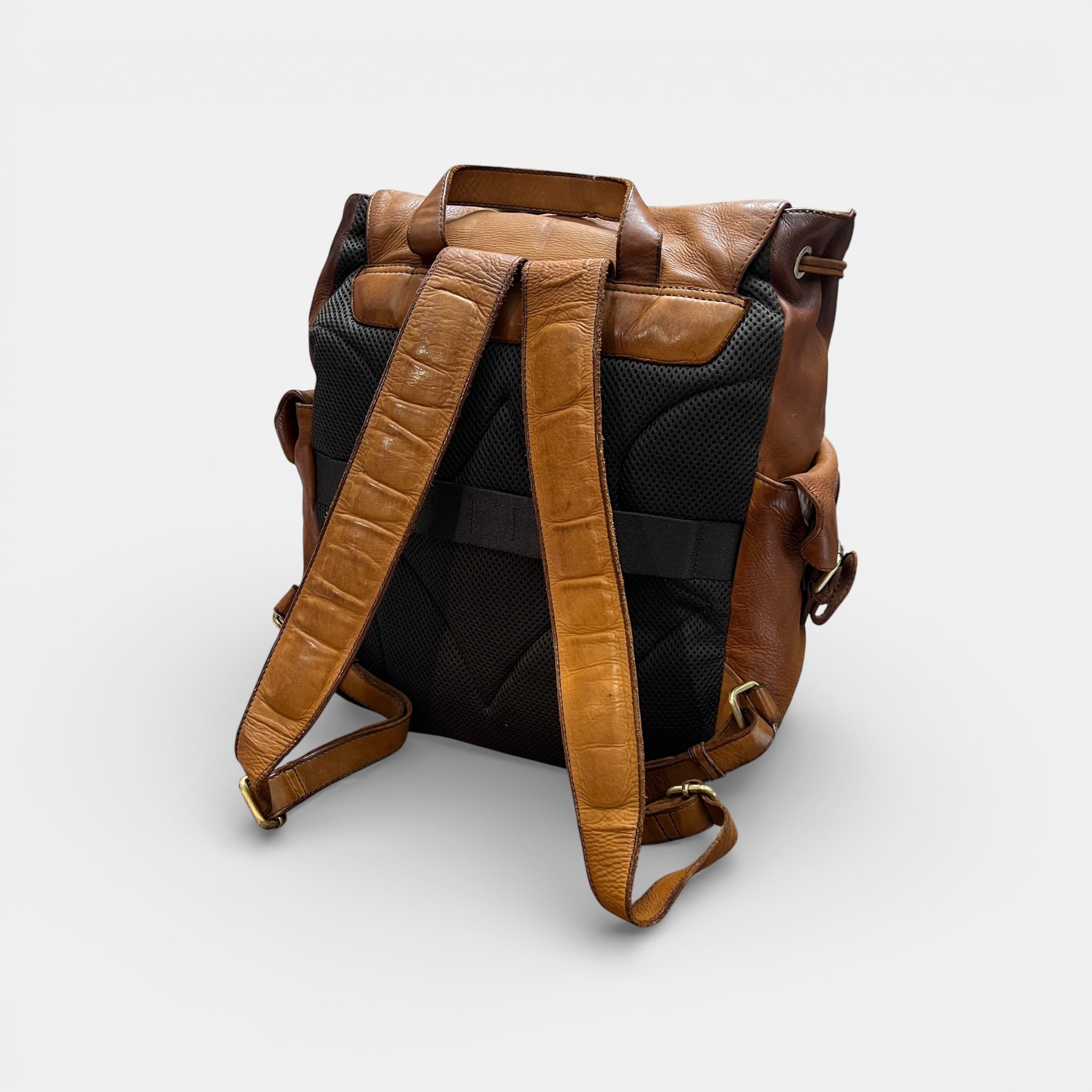 Zaino in Pelle Lavata color Cognac Avirex - Cappelleria Bacca