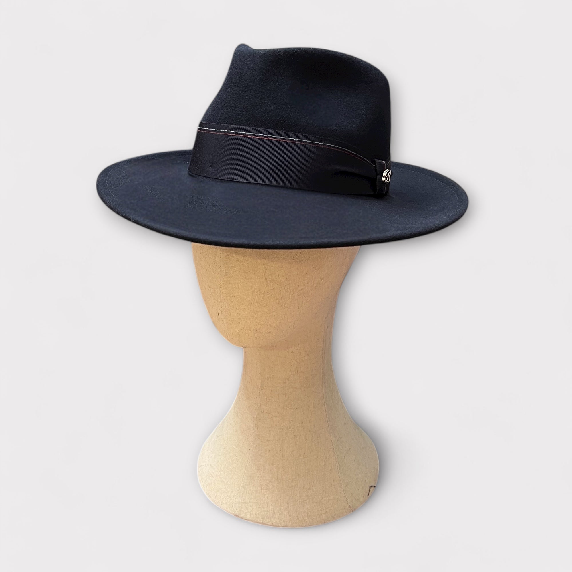 Cappello Fedora In Feltro Di Lana Merinos Extra Fine Ala 7cm - Cappelleria Bacca