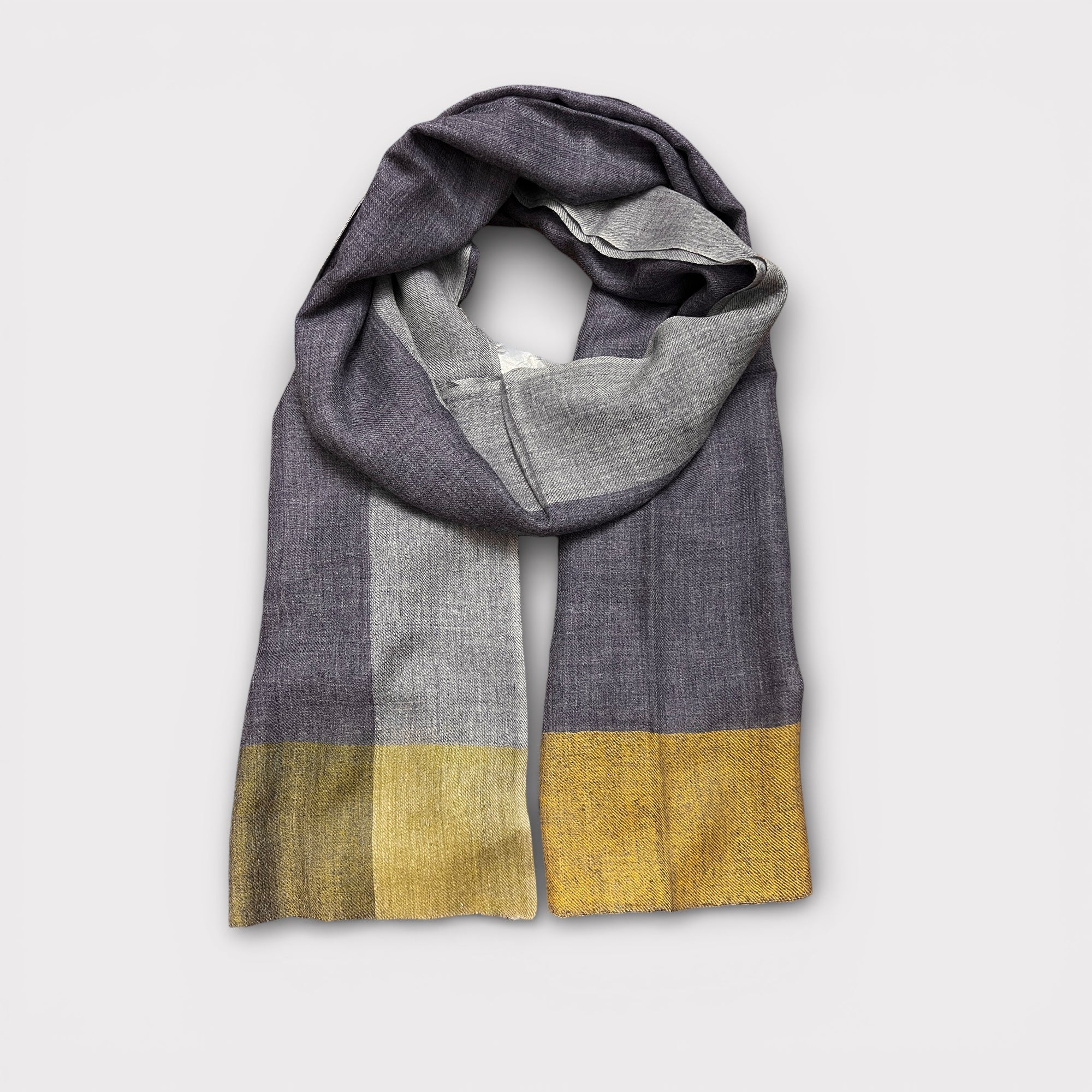 Sciarpa Unisex In Tessuto Di Pura Lana 70 cm x 200 cm Color Block