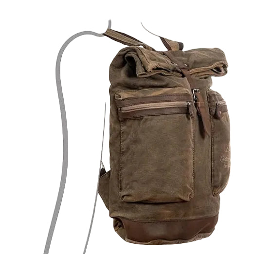 Zaino in Canvas Verde Militare - Cappelleria Bacca