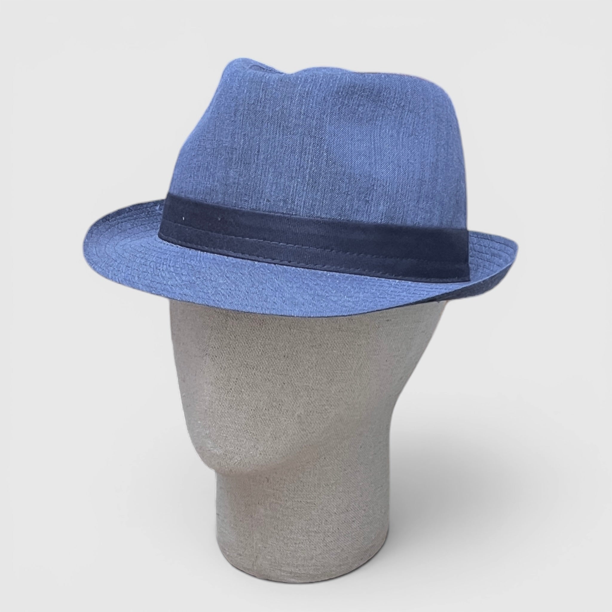 Cappello Trilby Uomo Estivo In Puro Lino