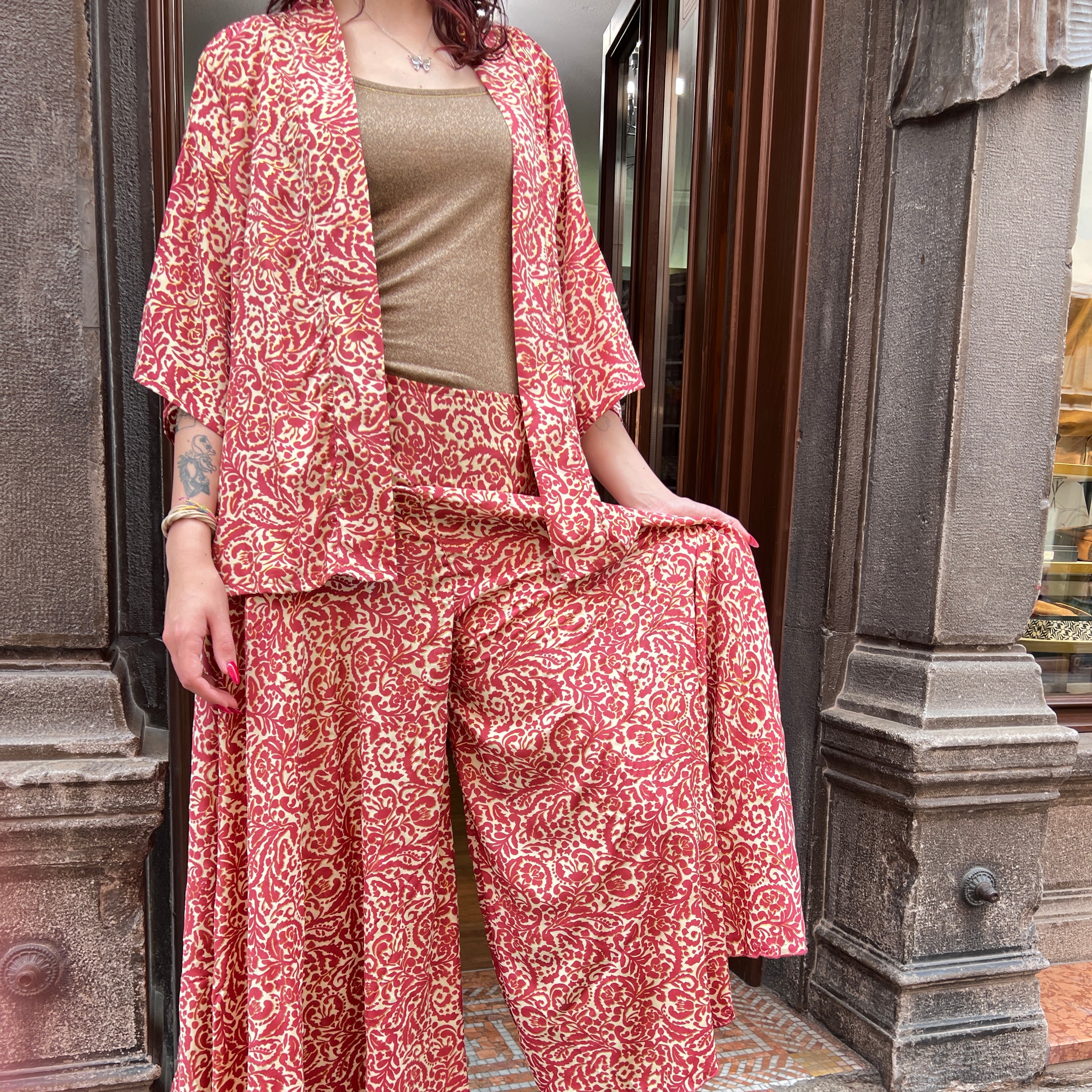 Giacca Donna Kimono In Misto Seta