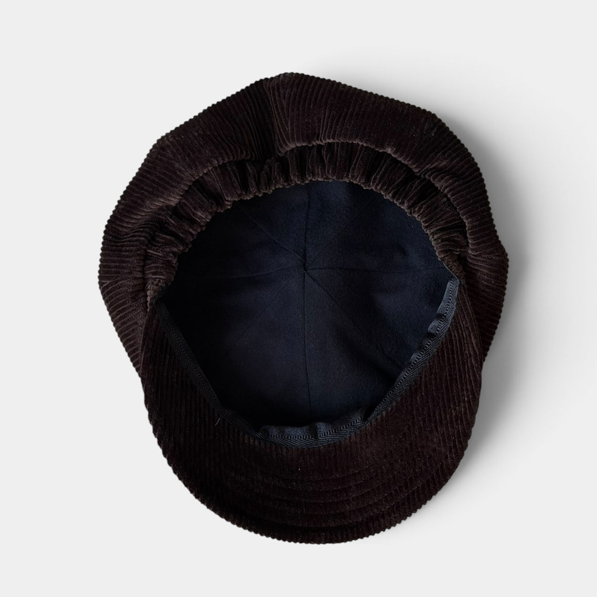Cappello Unisex Con Visiera Tipo Jackie Stewart In Velluto di Puro Cotone - 8 Spicchi