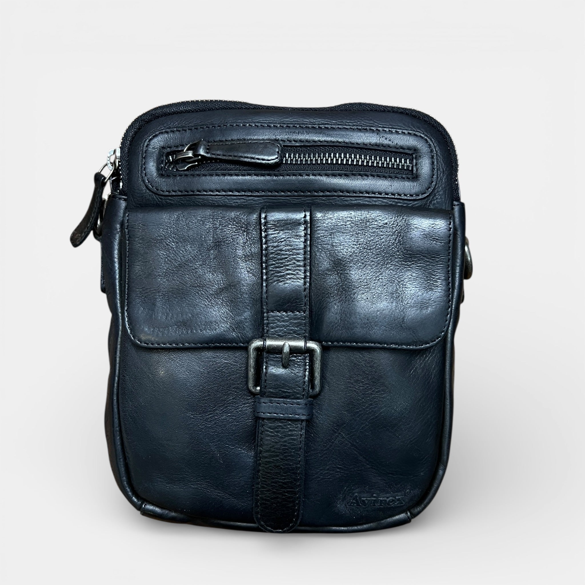 Borsa Uomo in Pelle Nera Avirex - Cappelleria Bacca
