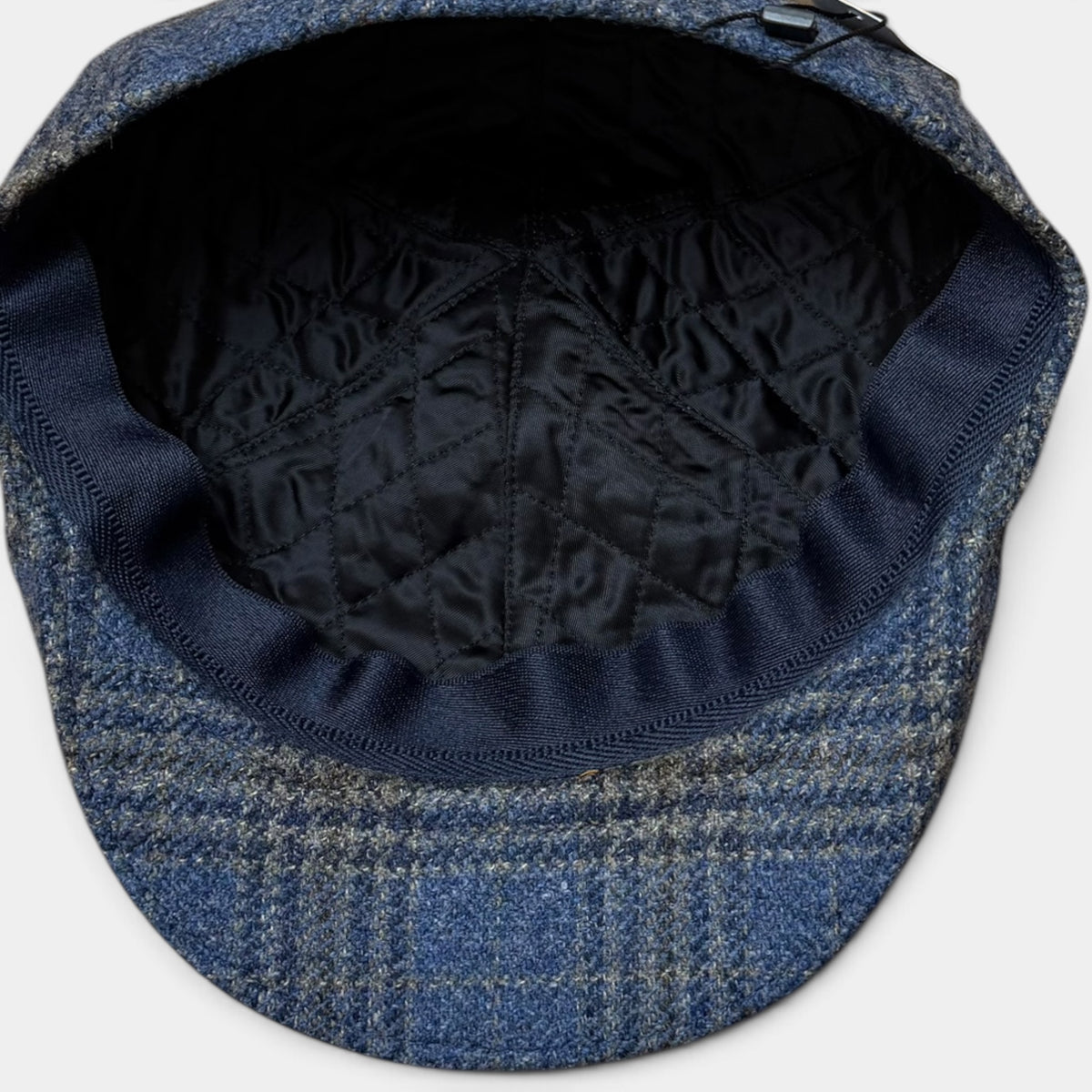 Coppola Invernale In Lana e Cashmere Motivo Principe di Galles - Azzurro, Blu e Camel