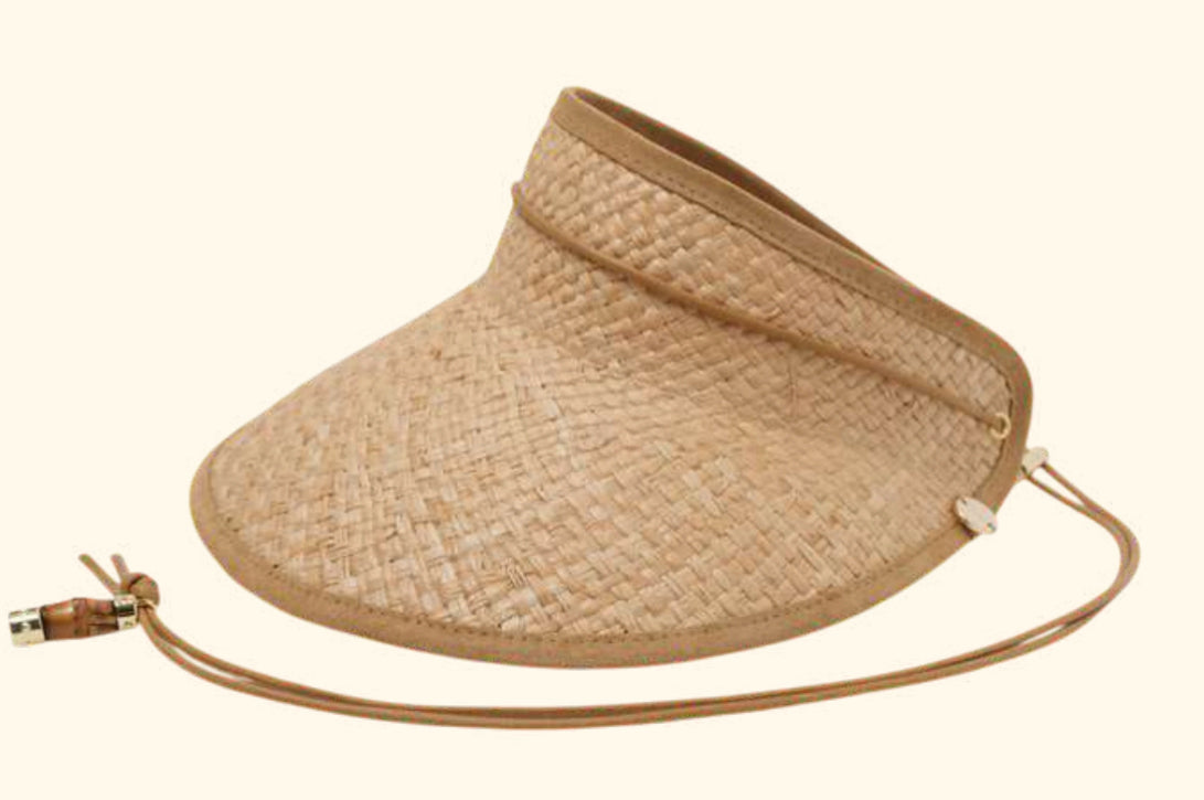 Visiera Da Donna in Paglia Intrecciata Pieghevole - Cappelleria Bacca