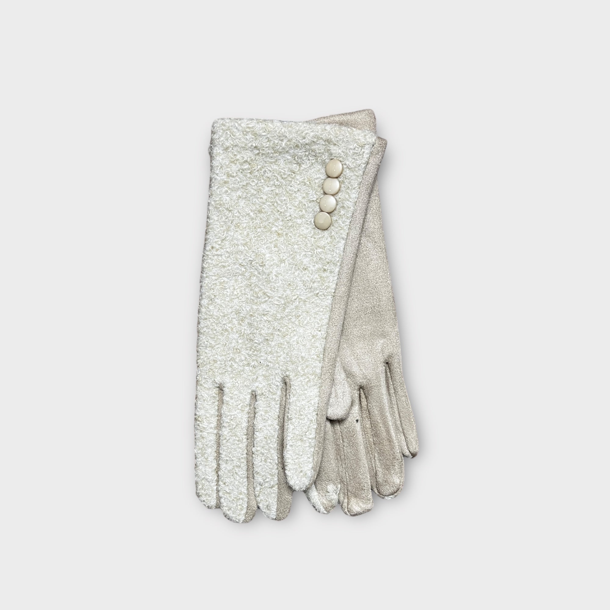 Guanti Donna In Eco Astracan E Micropile Touch Screen