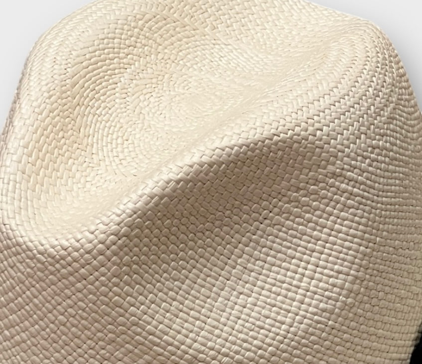 Cappello Panama Originale In Paglia Toquilla  Sbiancato - Cappelleria Bacca