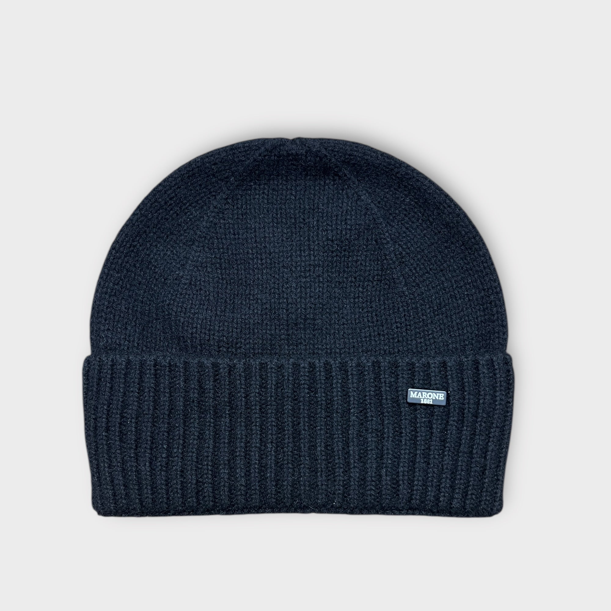 Berretto Unisex Con Risvolto In Puro Cashmere