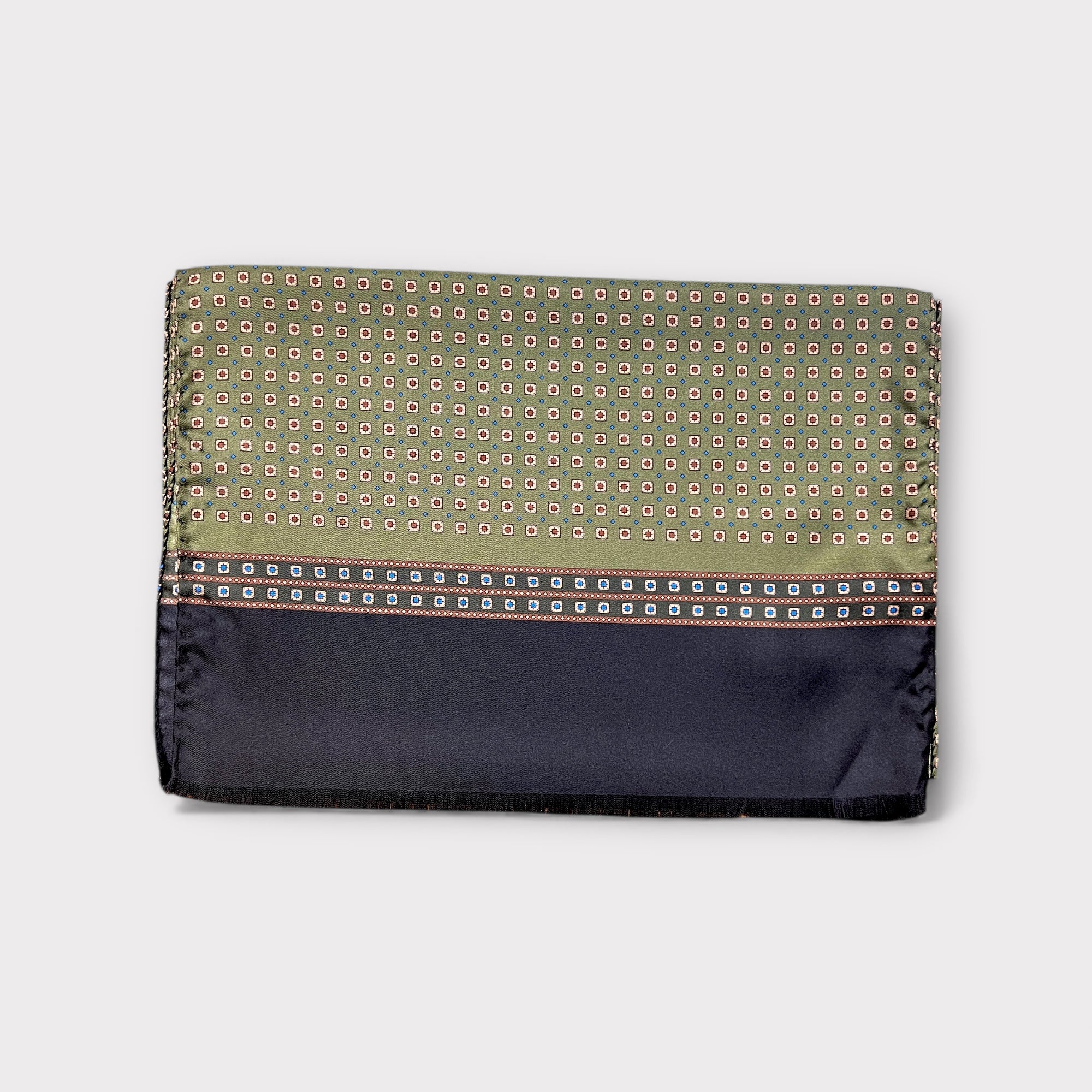Sciarpa Uomo In Twill Di Pura Seta 33x180 Fantasia Cravatta - Cappelleria Bacca
