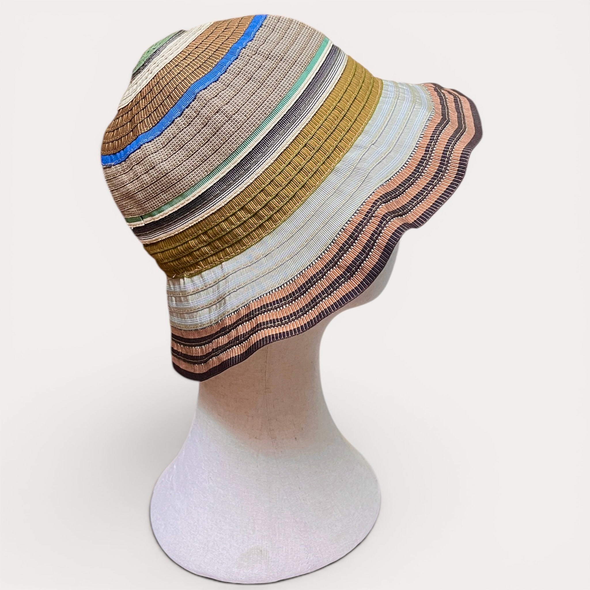 Cappello Donna Estivo Bucket In Cotone Multicolor Pieghevole - Grevi - Cappelleria Bacca