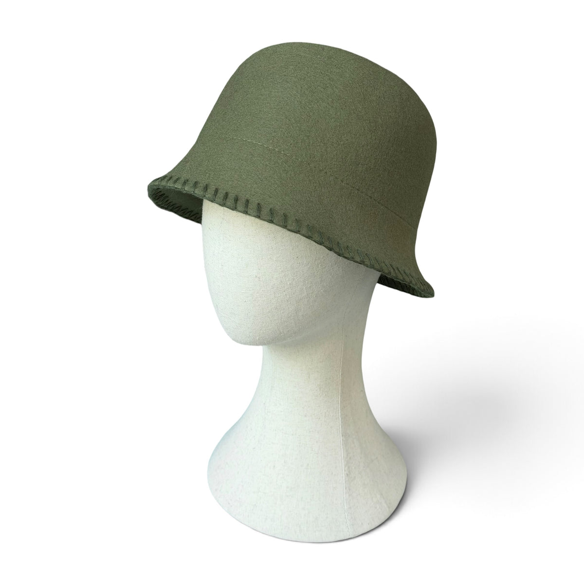 Cappello Donna Cloche in Feltro Di Lana Merino Idrorepellente E Pieghevole Con Laccetto In Pelle