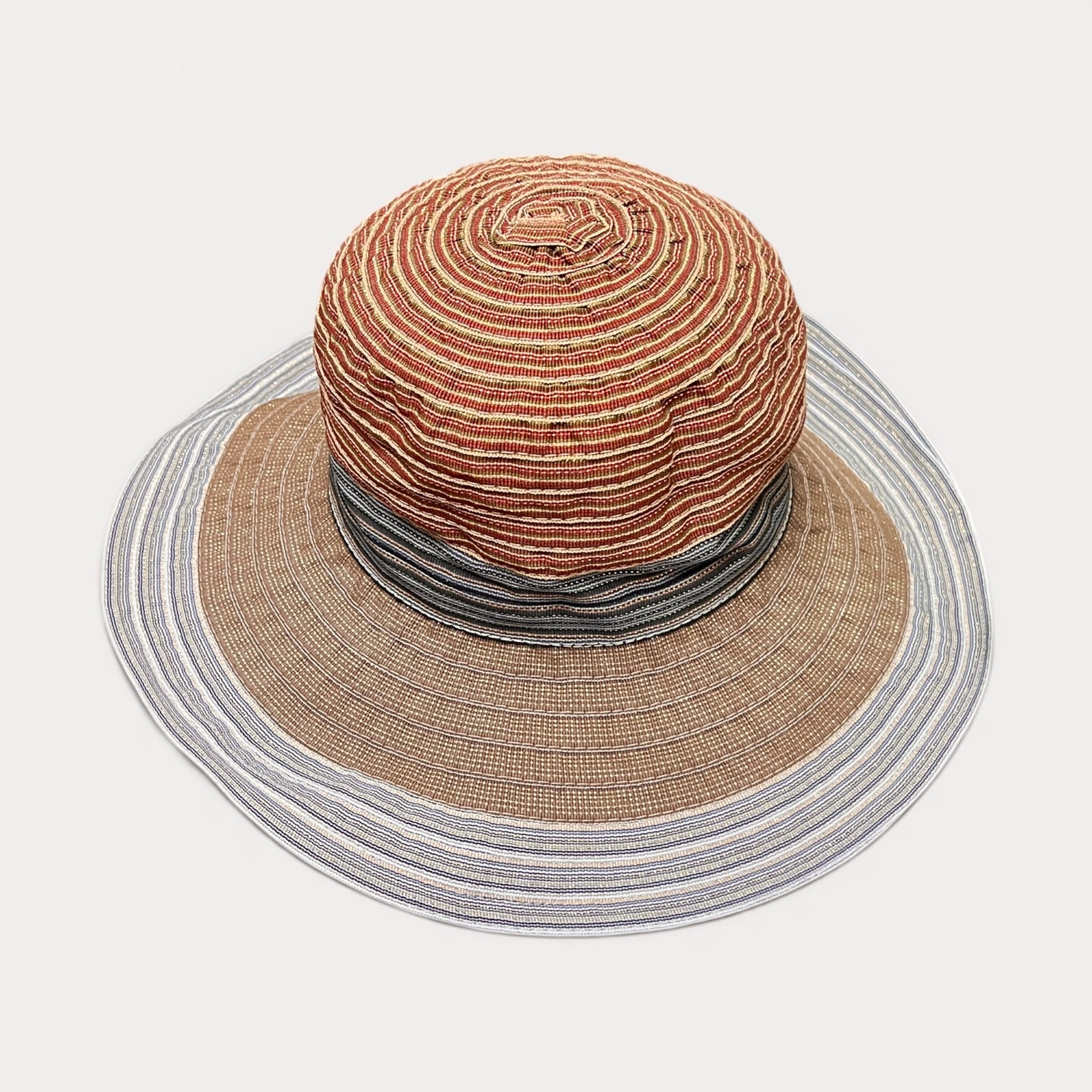 Cappello Donna Estivo In Cotone Multicolor e Lurex, Pieghevole - Grevi