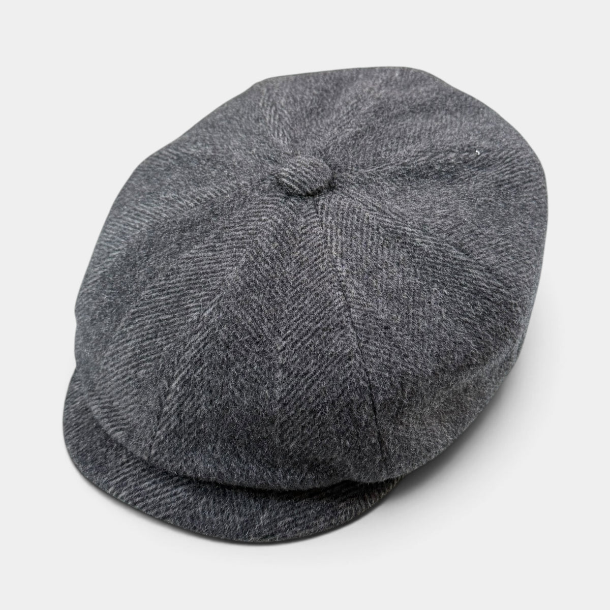 Coppola Irlandese In Tessuto 100% Cashmere Spinato Grigio -Alfonso D'Este - Cappelleria Bacca