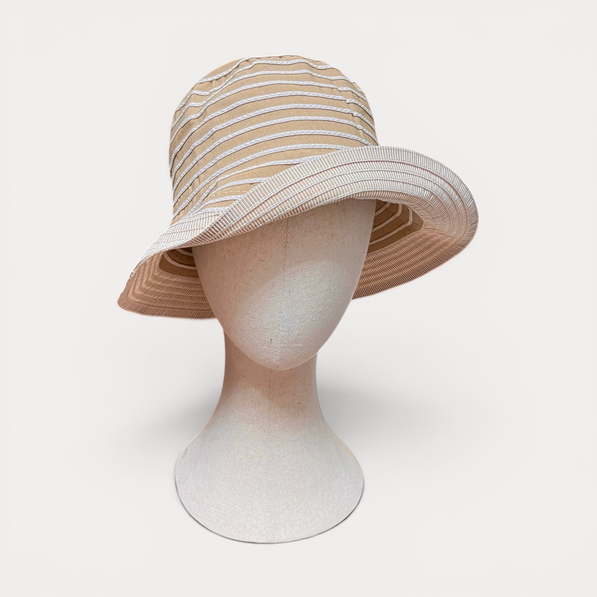 Cappello Cloche Donna Estivo In Cotone Bicolor - Grevi